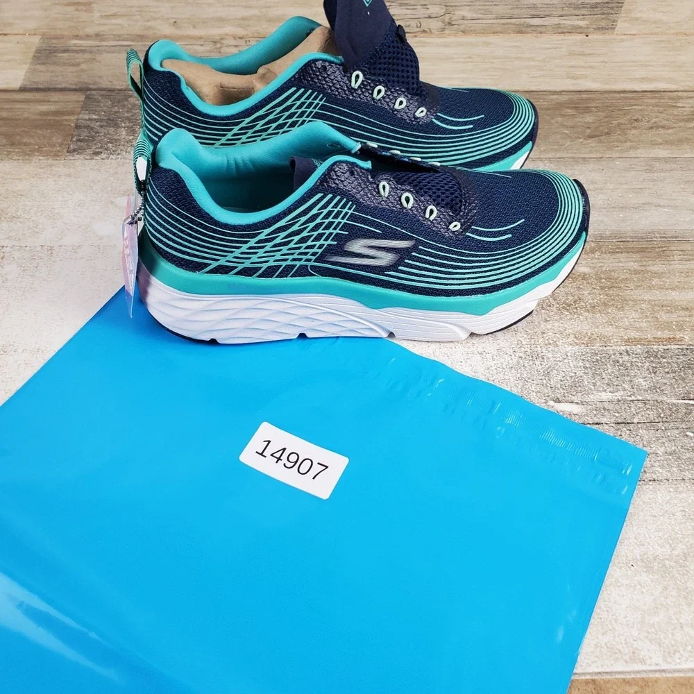 Skechers Max Cushioning Elite Womens Work Shoes Sz 6.5 Running Teal Sneakers